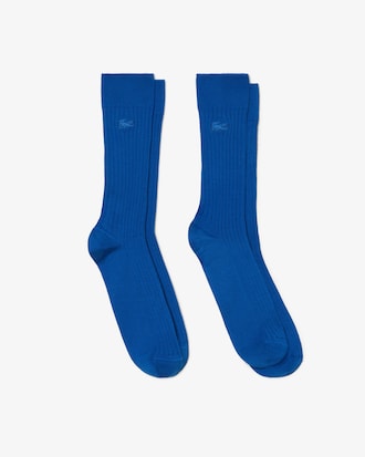 Pack com duas meias longas unissex em ribana de algod&atilde;o