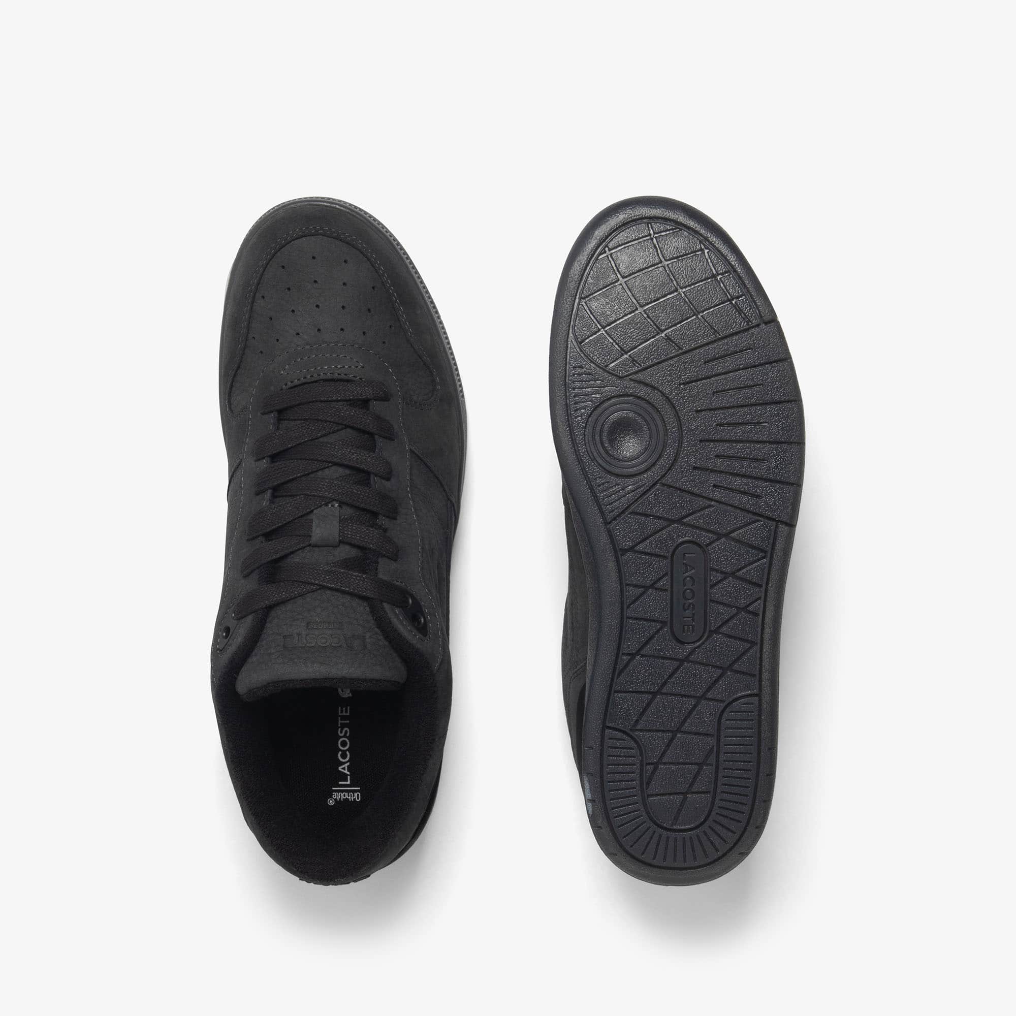 Tênis em Couro Nobuck Lacoste T-Clip Set Masculino