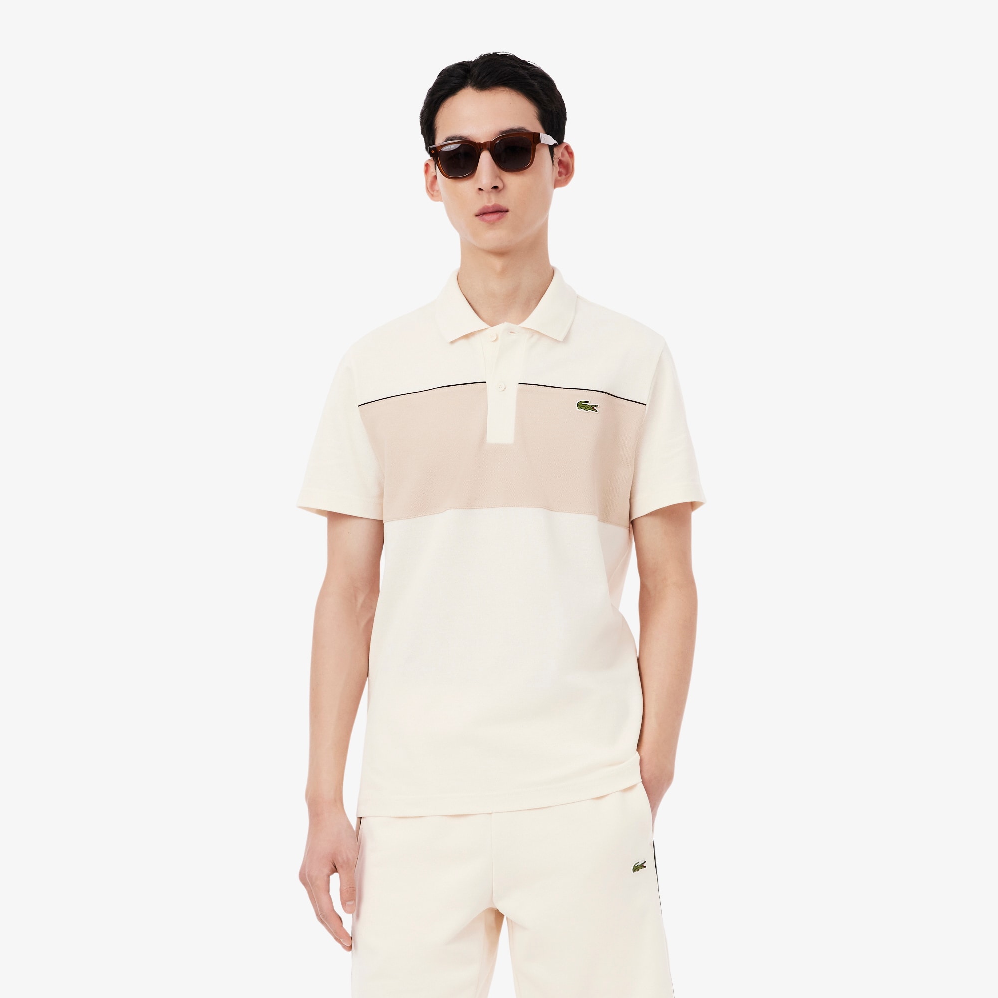 Polo Piqué Colour-Block – Modelagem reta - Vestuário Masculino