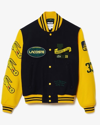 Jaqueta bicolor unissex Lacoste em lã