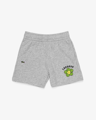Bermuda em Fleece com Estampa Floral 