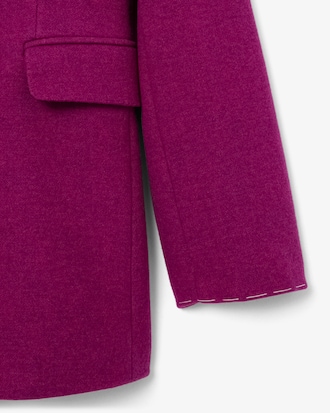 Blazer de Lã Marmorizada com Botões Duplos Da Coleção Runway