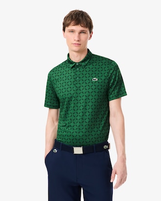 Polo de golf estampado, corte regular