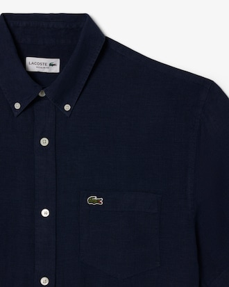 Camisa de Lino Manga Corta