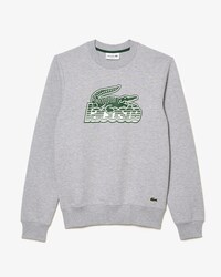 Moletom masculino Lacoste em fleece n&atilde;o escovado com decote redondo