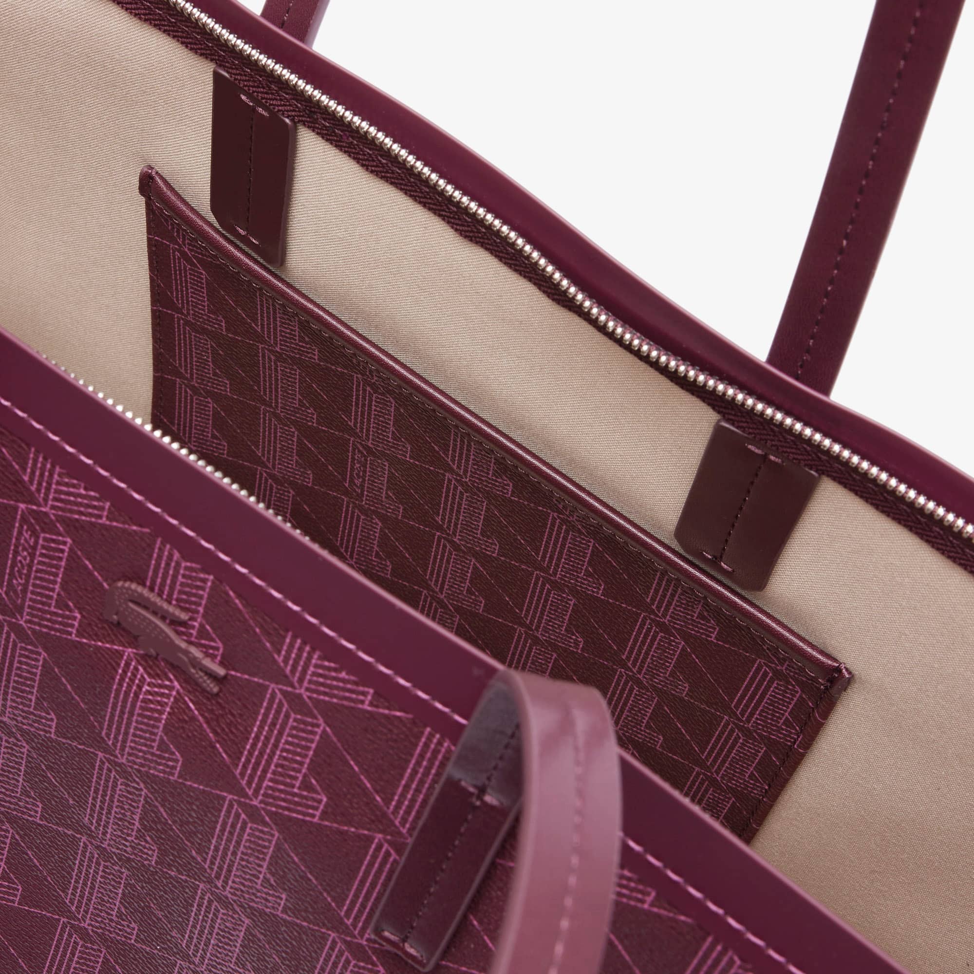 Bolsa Tote Zely Lacoste com Bolso Removível em Monograma