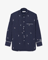 Camisa oversized con motivos de jacquard
