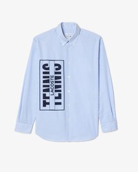 Camisa De Rayas Con Logo Estampado