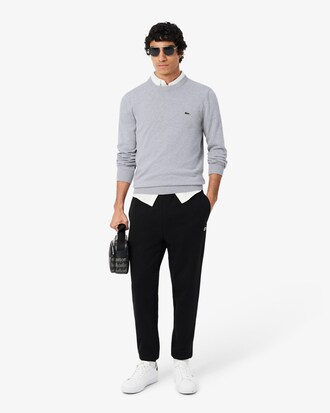 Sweater de Algod&oacute;n Monocromo Cuello Redondo