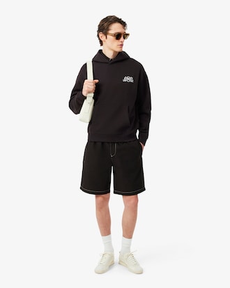 Multi Print Fleece Hoodie