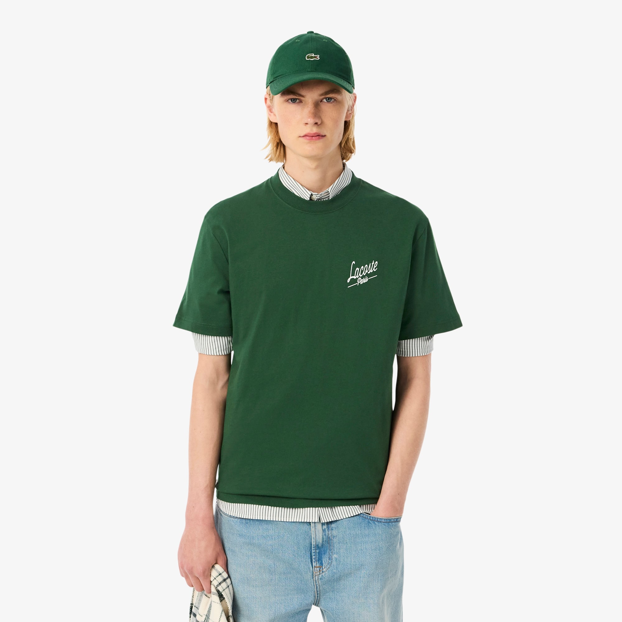 Camiseta com Estampa Múltipla Lacoste em Malha de Algodão