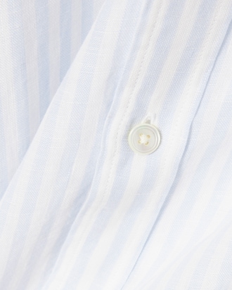 Camisa Regular Fit de Manga Curta em Linho