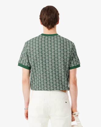 Camiseta Jacquard com Monograma