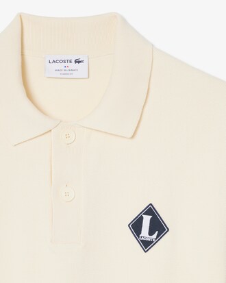 Su&eacute;ter com Gola Polo e Aplique de Ins&iacute;gnia &mdash; Fabricado na Fran&ccedil;a