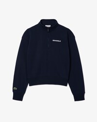 Su&eacute;ter Feminino Relaxed Fit com Meio Z&iacute;per