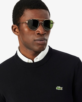 Su&eacute;ter Masculino de Malha em Modelagem Regular com Gola Redonda