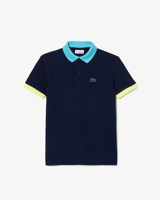 Polo De Piqué De Algodón Color Block