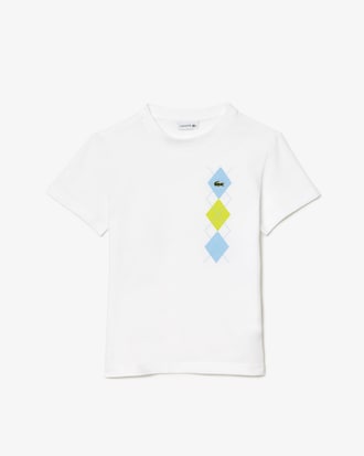 Camiseta de Algod&atilde;o com Estampa Argyle