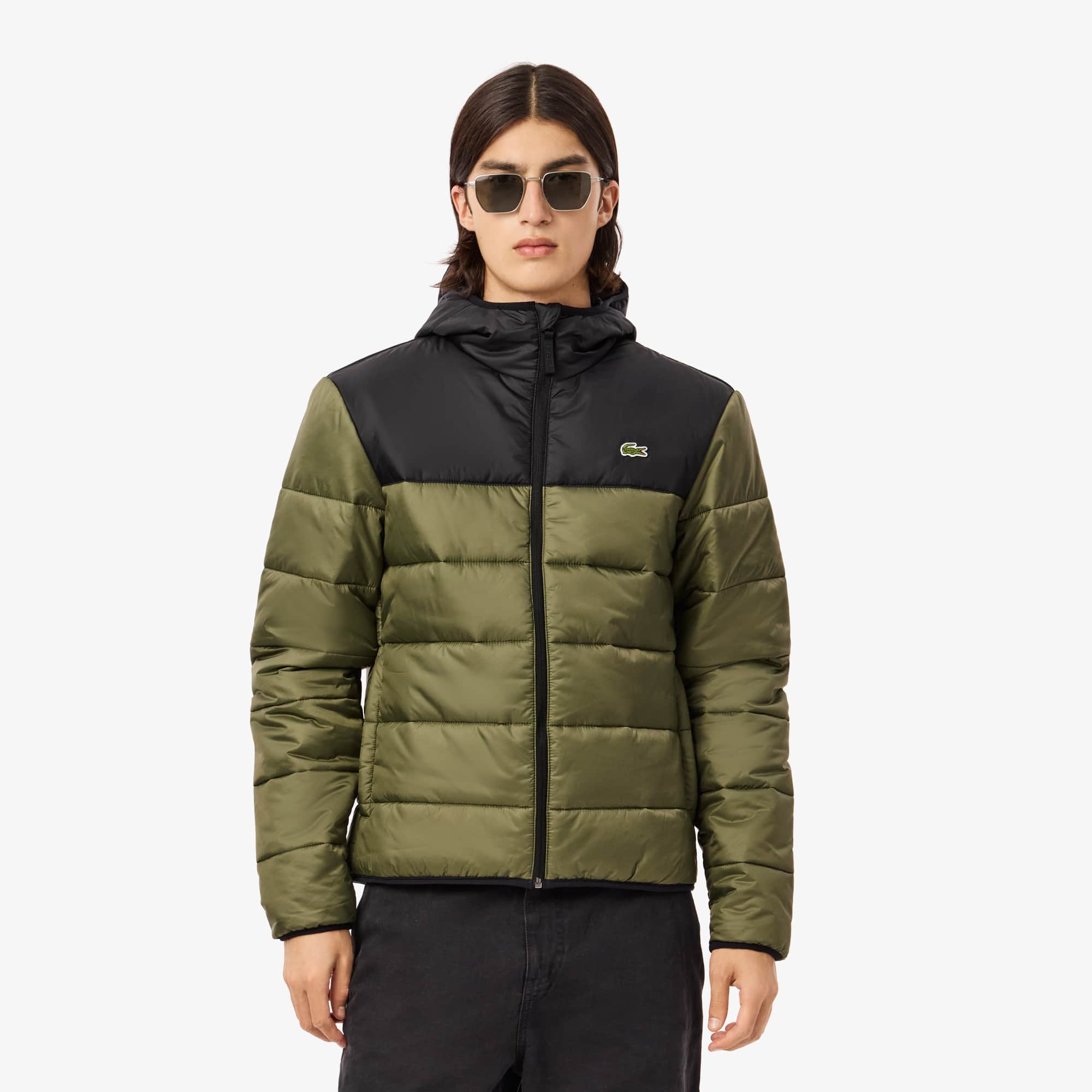 つ*ろ様 LACOSTE フード付き オリーブジャケット オーバーサイズ フード付き シャツブルゾン | LACOSTE/ラコステ | 三越