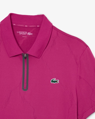 Polo de tenis Ultra Dry con cocodrilo jacquard