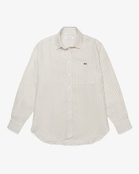 Camisa de Linho Listrada Oversized