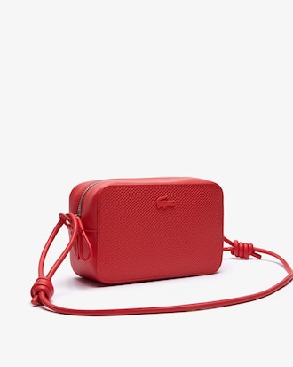 Bolsa tiracolo feminina Chantaco em couro piqu&eacute; fosco