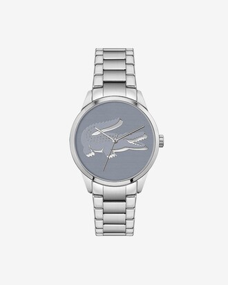 Rel&oacute;gio Ladycroc azul com tr&ecirc;s ponteiros