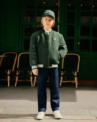 Campera tipo bomber con insignia de cocodrilo