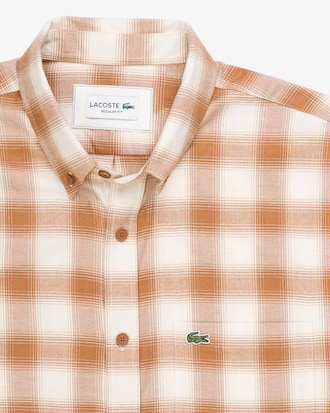 Camisa Xadrez Flanelada com Mistura de Algod&atilde;o E L&atilde;