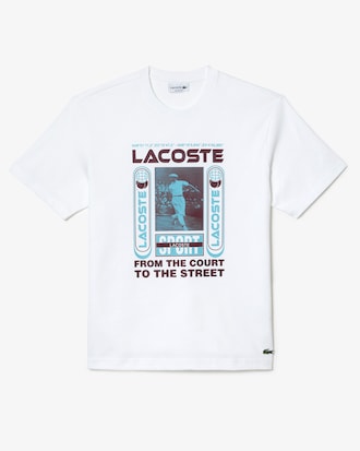 Camiseta Relaxed Fit com estampa de René Lacoste