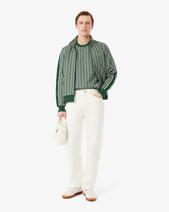 Camiseta Jacquard com Monograma