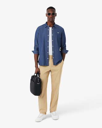 Camisa em Denim Leve Ajuste Regular