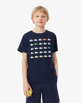 Crocodile Print Cotton T-shirt