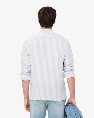 Camisa de Lino Rayada Fit Regular