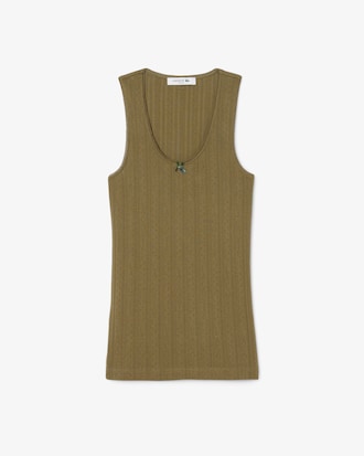 Musculosa de Algodón Pointelle Slim Fit