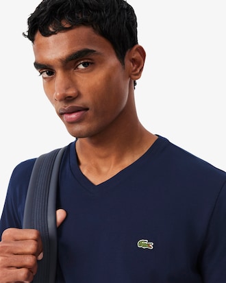 Remera De Algod&oacute;n Pima Con Cuello En V
