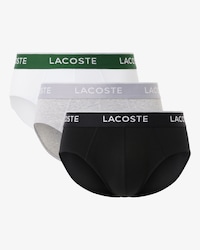 Pacote com 3 Cuecas Briefs Lisas de Algod&atilde;o