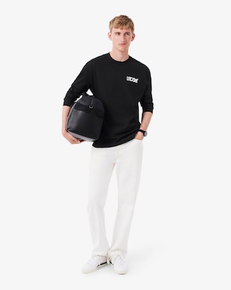 Camiseta de Manga Longa com Estampa Relaxed Fit