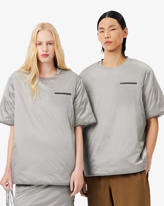 Camiseta Acolchoada Brilhante Da Passarela