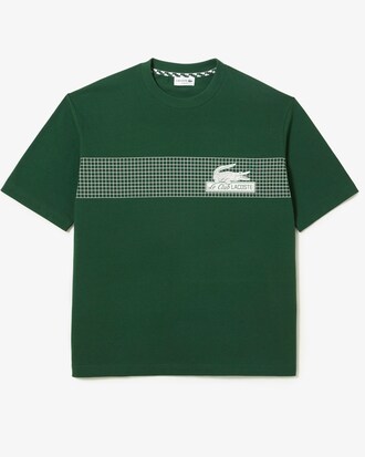Remera De Hombre Lacoste Loose Fit Tennis Print