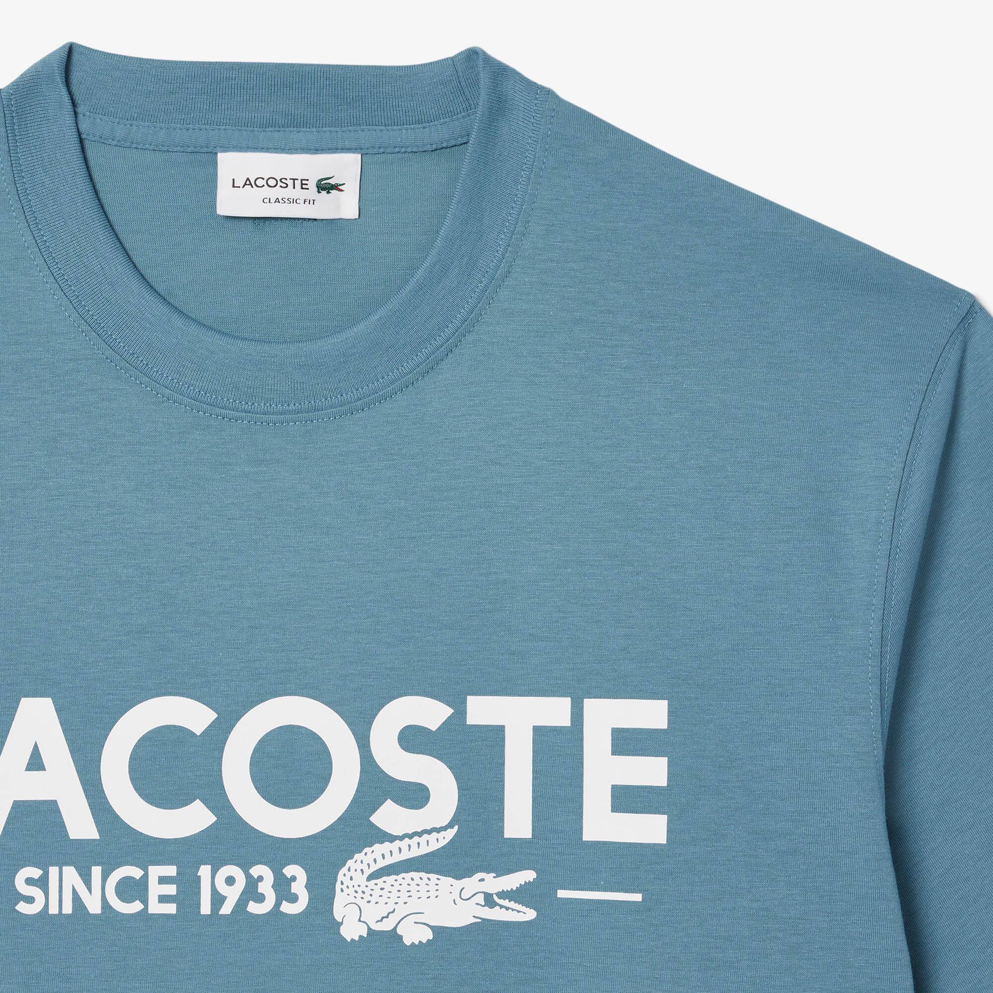 Camiseta em Algodão Lacoste Since 1933 de Caimento Clássico
