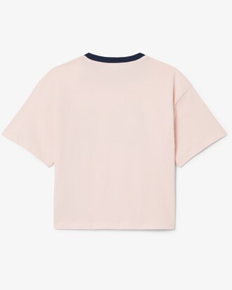 Remera de algod&oacute;n con insignia en contraste