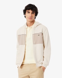 Moletom com Z&iacute;per e Blocos de Cor