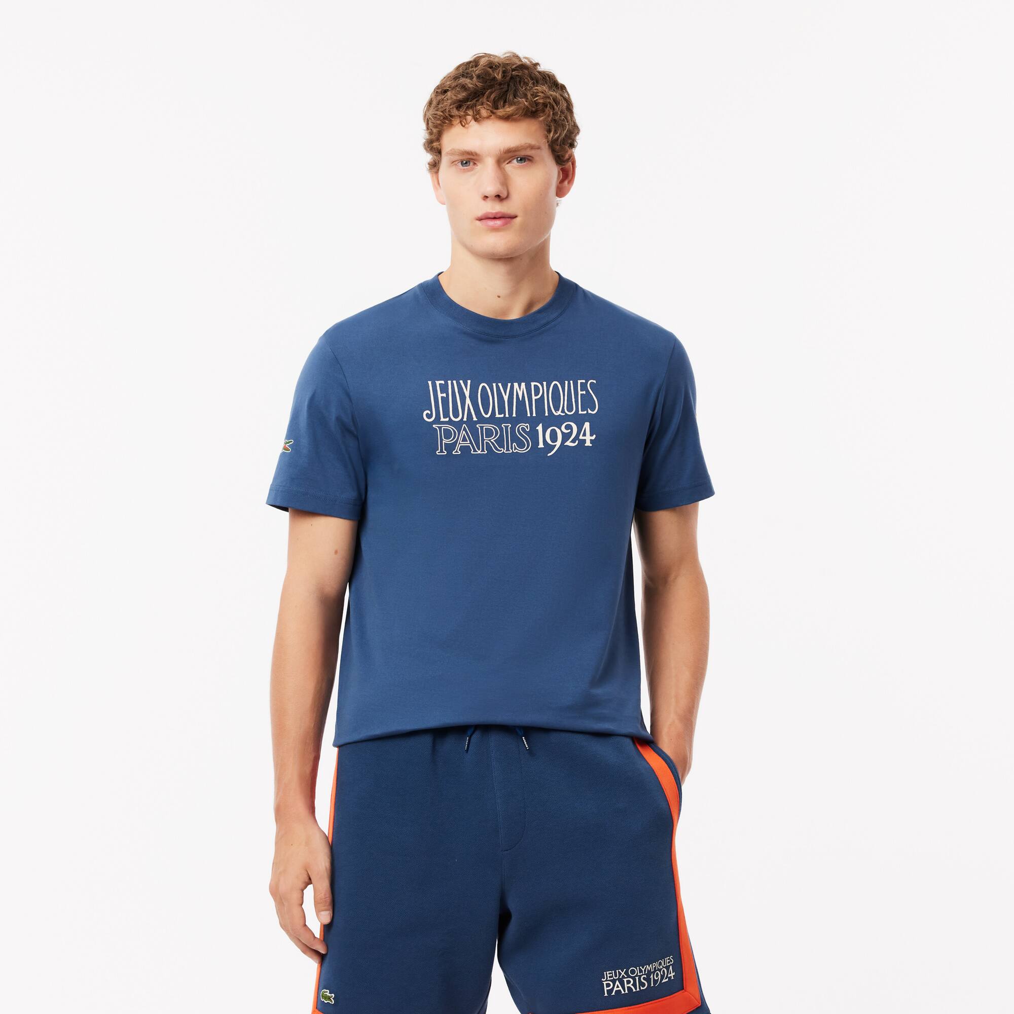 とーすと Camisa Masculina Manga Curta Lacoste Olympic Heritage 1924