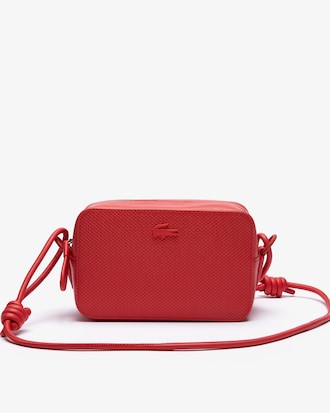 Bolsa tiracolo feminina Chantaco em couro piqu&eacute; fosco