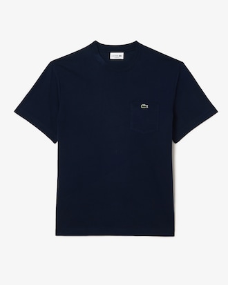 Camiseta de Algodão com Bolso no Peito