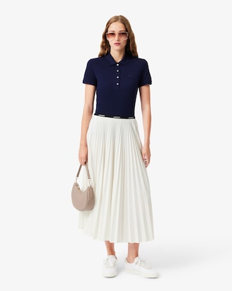 Pollera Plisada Larga Con Cintura Elastizada
