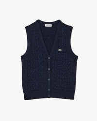 Cardigan em Tric&ocirc; de Algod&atilde;o e L&atilde;