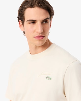 Remera de Algod&oacute;n Pesado con Marca Bordada