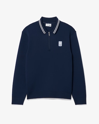 Tennis Heritage Polo Collar Zipped Sweatshirt